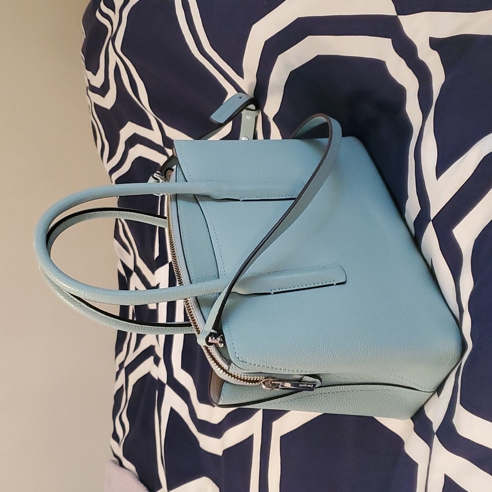 kate spade Margaux Medium Satchel handbag in hazy blue - Picture 5 of 8